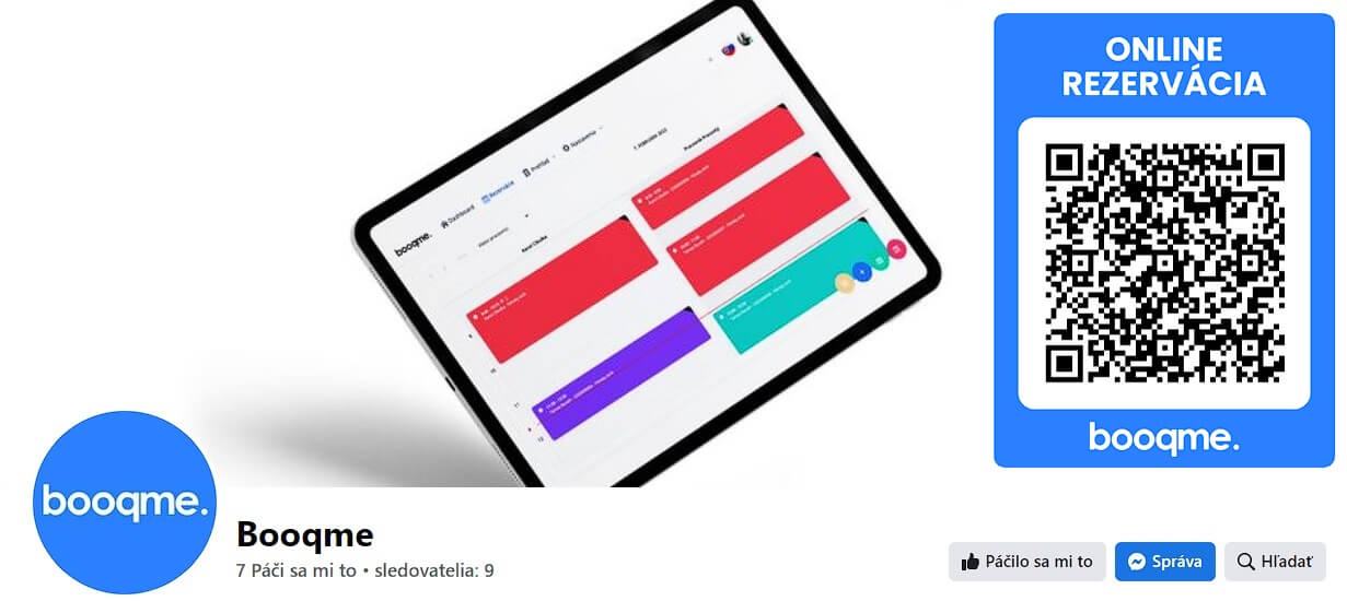 Facebook odkaz na booqme