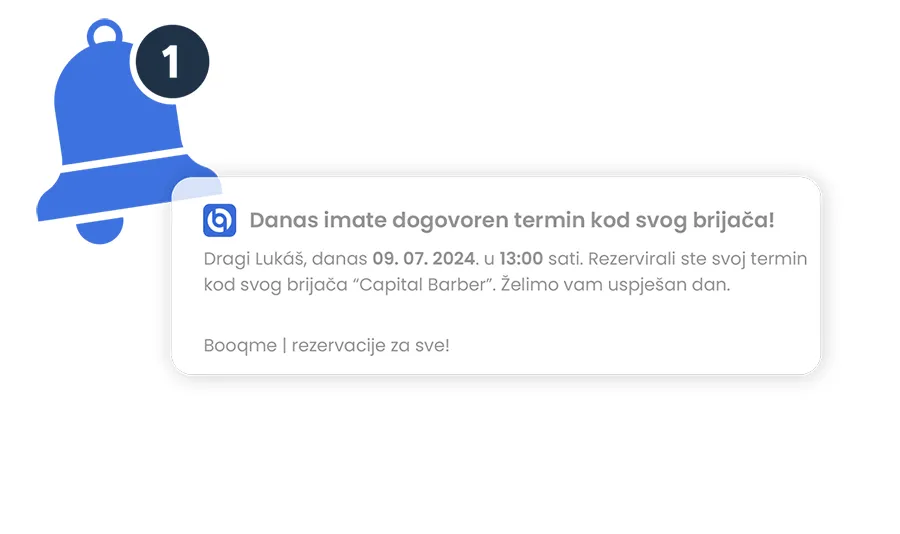 Obavijest o terminu rezervacije